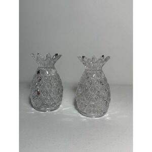 Shannon Crystal, Ireland Pineapple Salt Pepper Shakers 3.5" Symbol of WELCOME